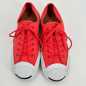 Converse Jack Purcell Unisex Dk Coral/Pink Sneakers Skate Lace Up Sz 6 Wmn/4.5Mn